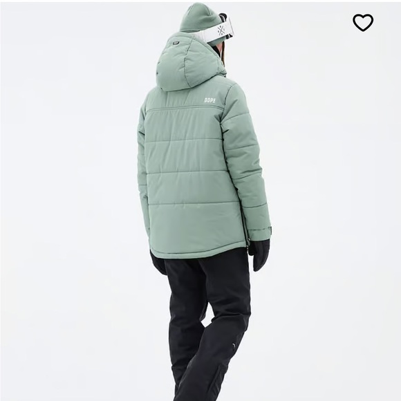 Faded green Puffer W Dope snow jacket in XL - Picture 2 of 4